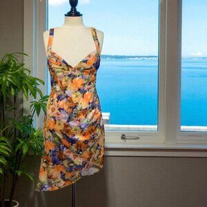 Cider Floral Sweetheart Event Asymmetric Dress